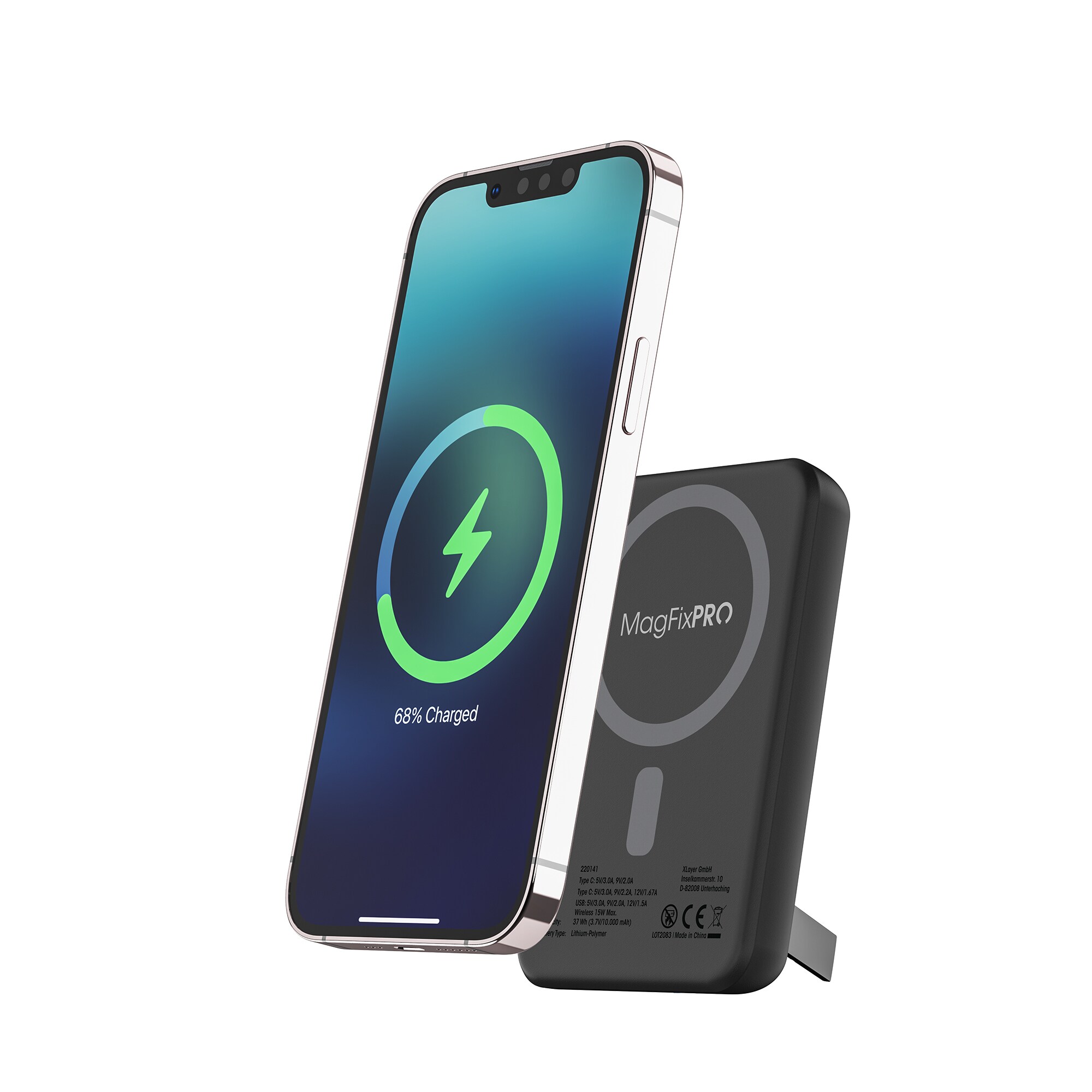 Xlayer Magfix Pro Wireless Powerbank I 10000mAh PD 20W I MagSafe I Magnetisch