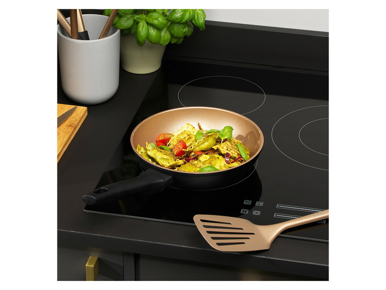 Aluminium braadpan Opulence collectie zwart/goud