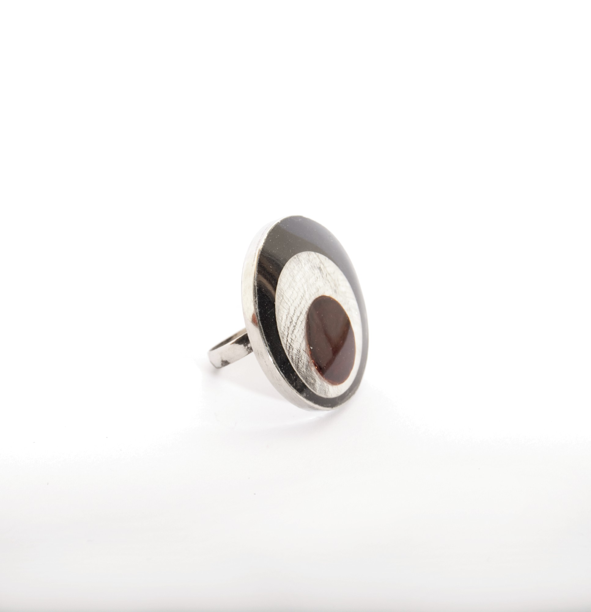 Ring Fischauge, grau, braun, T 4 cm, B 4 cm, H 2 cm günstig bestellen