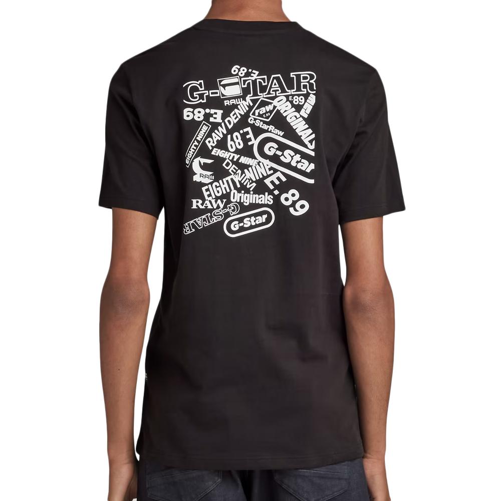 T-shirt Noir Homme G-Star Rew Back