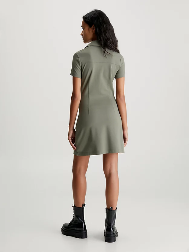 Vestido polo Milan de malha com corte justo