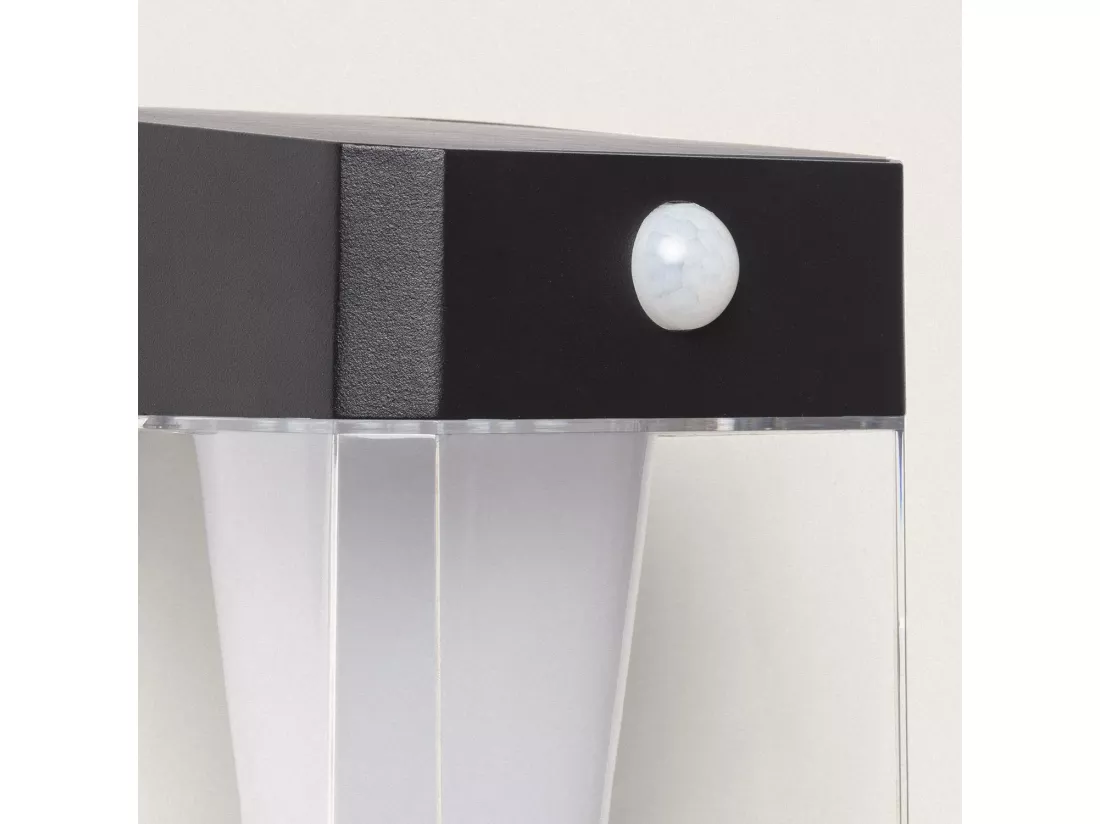 Applique Murale Extérieure Solaire LED 1,5W Aluminium avec Détecteur de Mouvement Efren Square Noir
