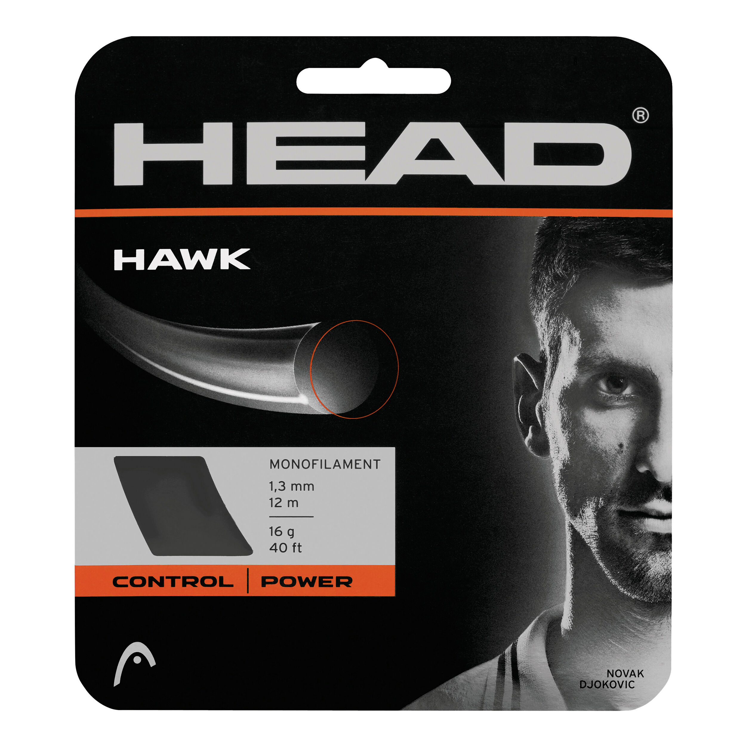 HEAD Hawk Cordage En Garniture 12m - Gris