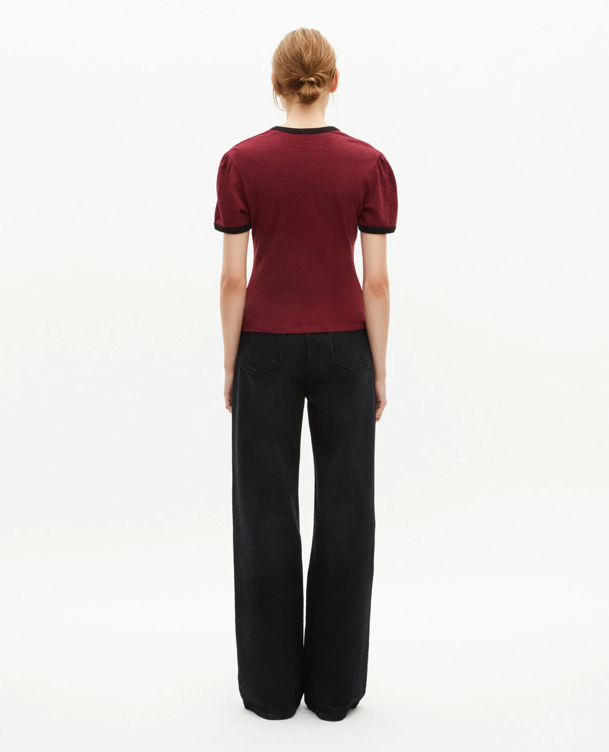 T-shirt avec sérigraphie à strass rouge