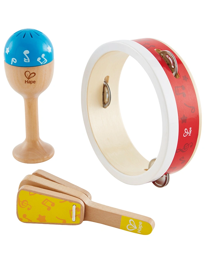 Perkussion-Set JUNIOR 3-teilig aus Holz