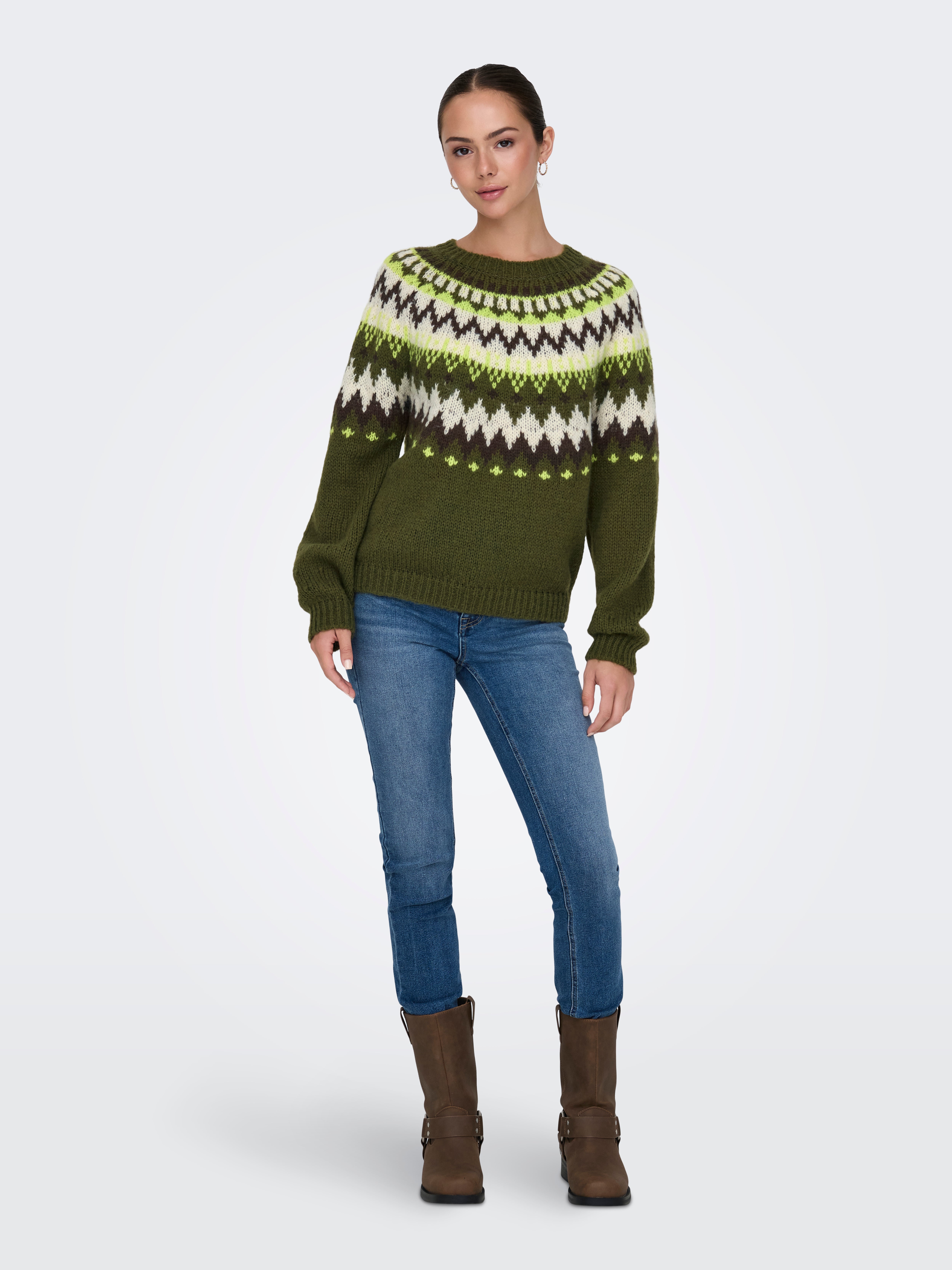 JDYKINSLEY Strickpullover Winter Moss