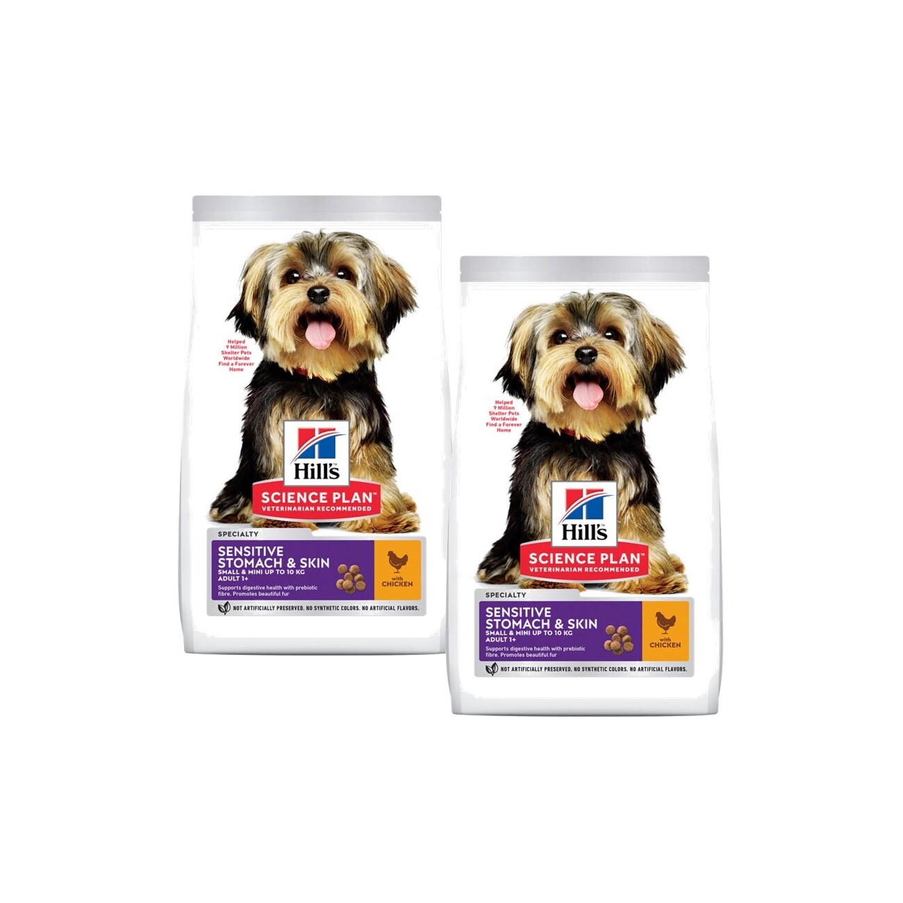 Hill's Science Sensitive & Skin für kleine Hunde 2x6 kg
