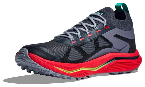 Chaussures Trail Hoka Zinal 2 Bleu/Rouge Femme