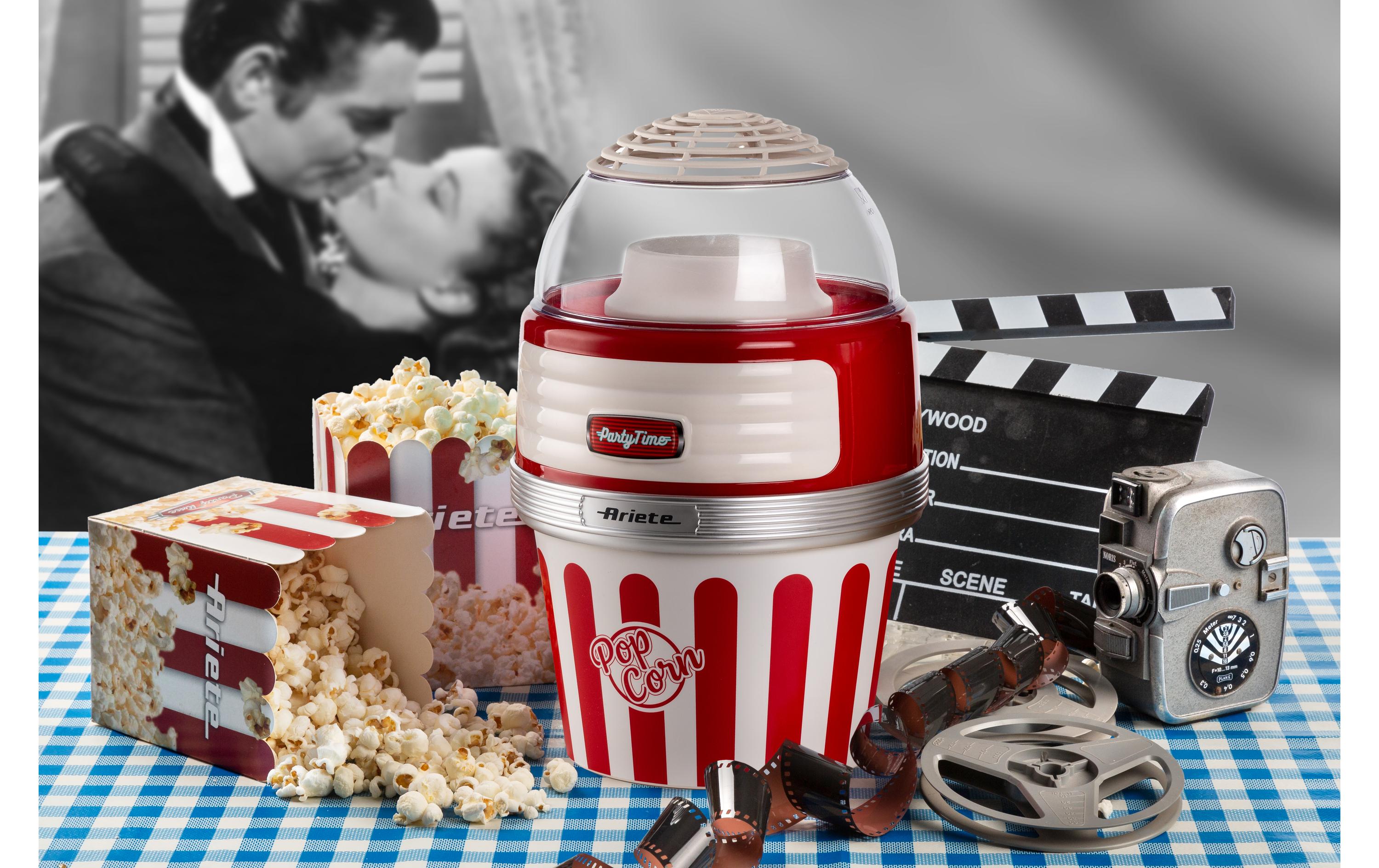 Popcorn Maschine Party Time ARI-2957-RD Rot/WeissPopcornmaschine im Retro-Design