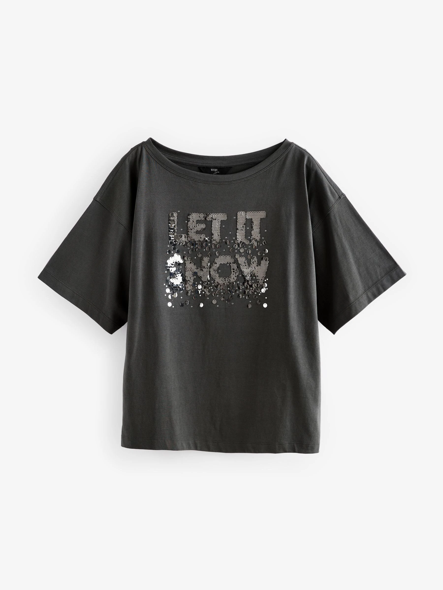 Een witte wereld! - Kerst-T-shirt met korte mouwen van 100% katoen