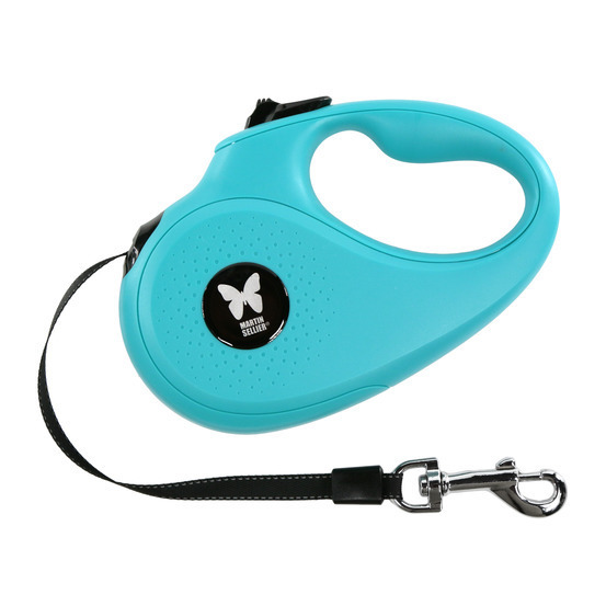 Laisse retractable avec sangle so cat turquoise 5M