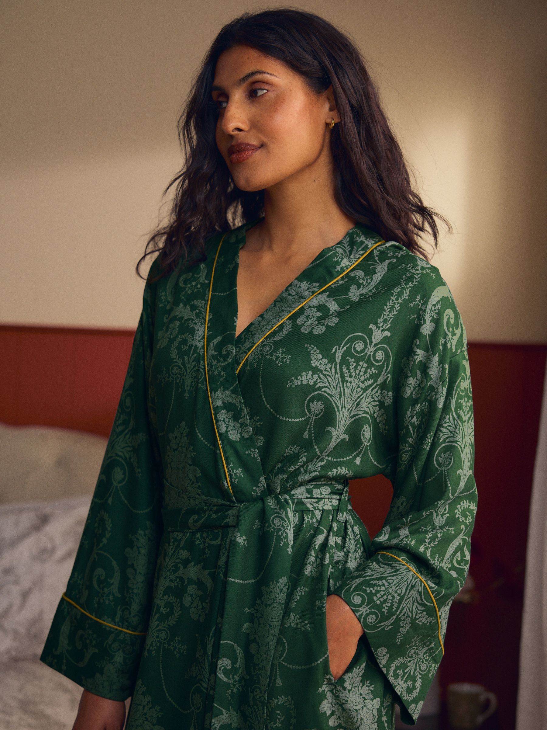 Smaragdgroen - Laura Ashley Josette badjas