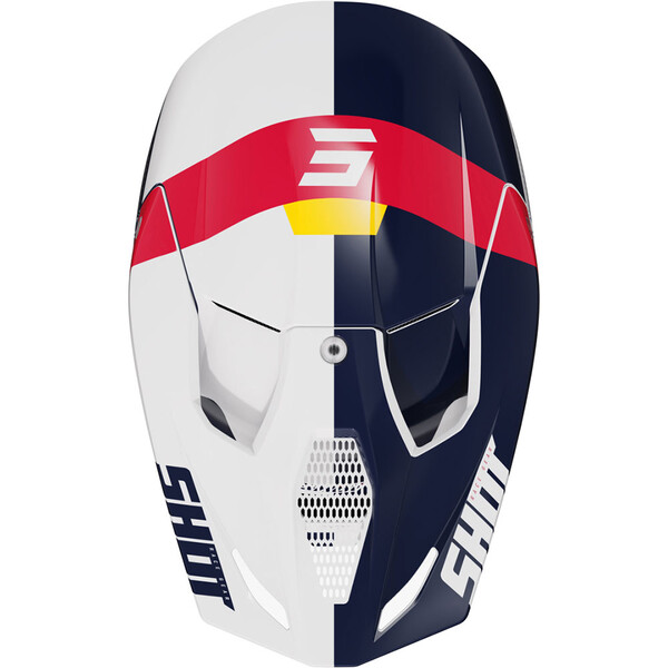Shot - Casque Race Ridge Blanc / Navy / Rouge / Jaune / Brillant