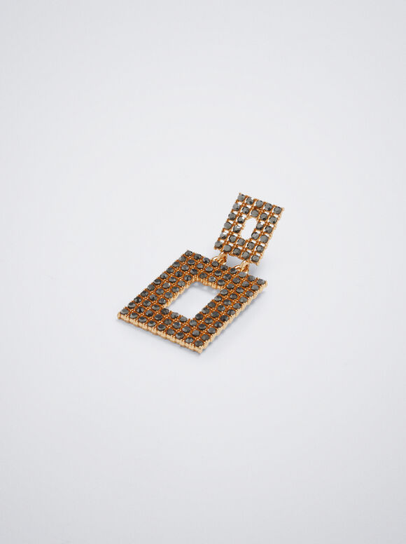 Brincos com Diamantes - Dourados