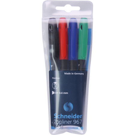 Schneider Topliner 967 4er-Etui Fineliner - 0.4 mm