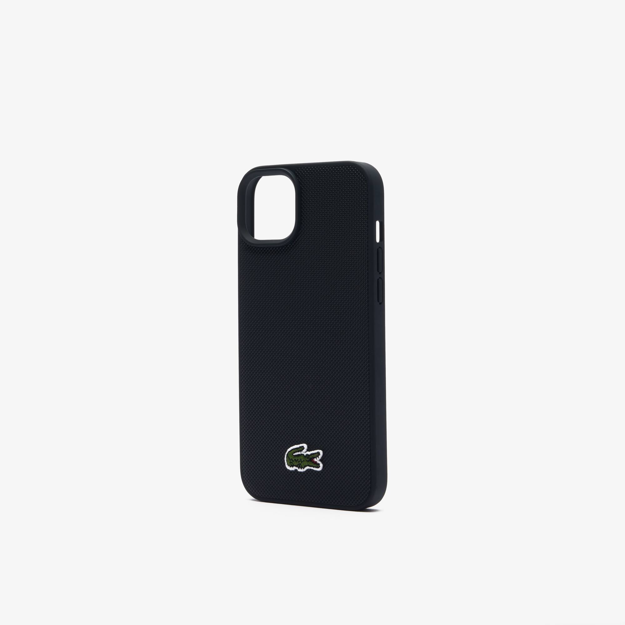 iPhone 15 Max Hülle mit Piqué Effekt iPhone Cases - Schwarz - Lacoste - Unisex