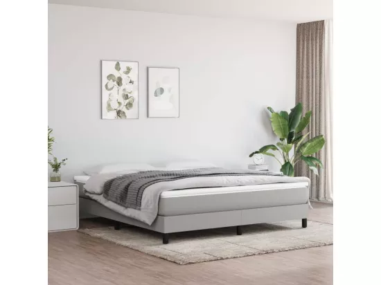 Sommier à lattes de lit Gris clair 180x200 cm Tissu