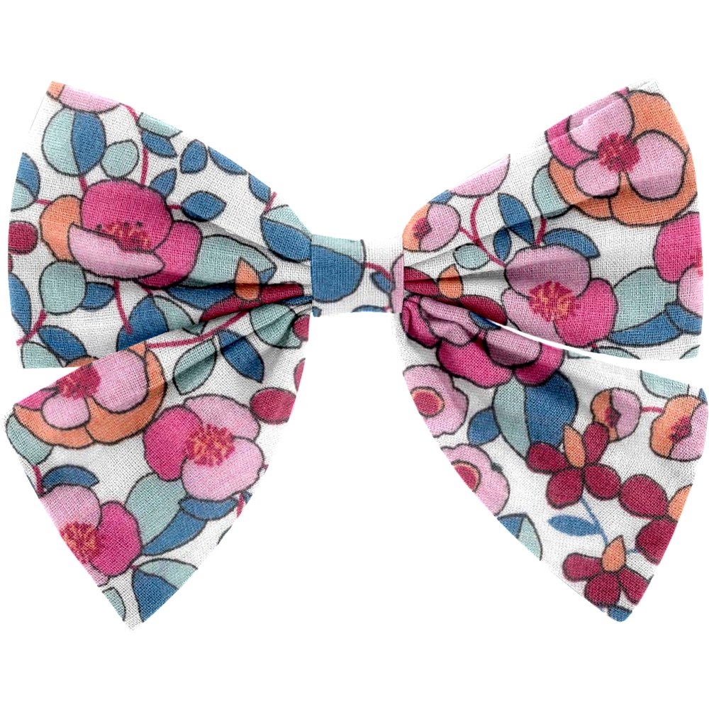 Barrette Noeud Papillon Boutons Rose