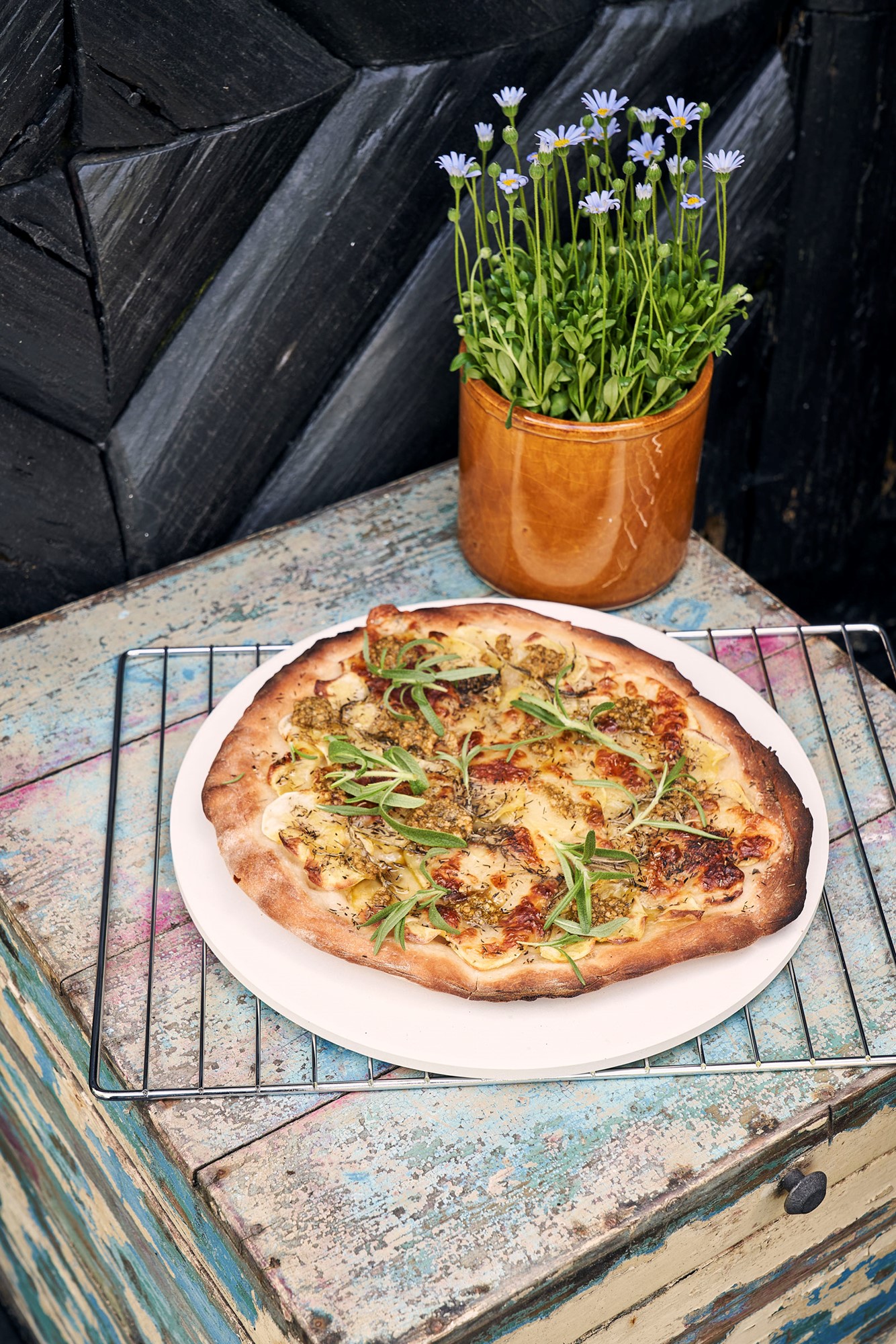 Pizzasten | Cordierite. 33 cm. | Nature