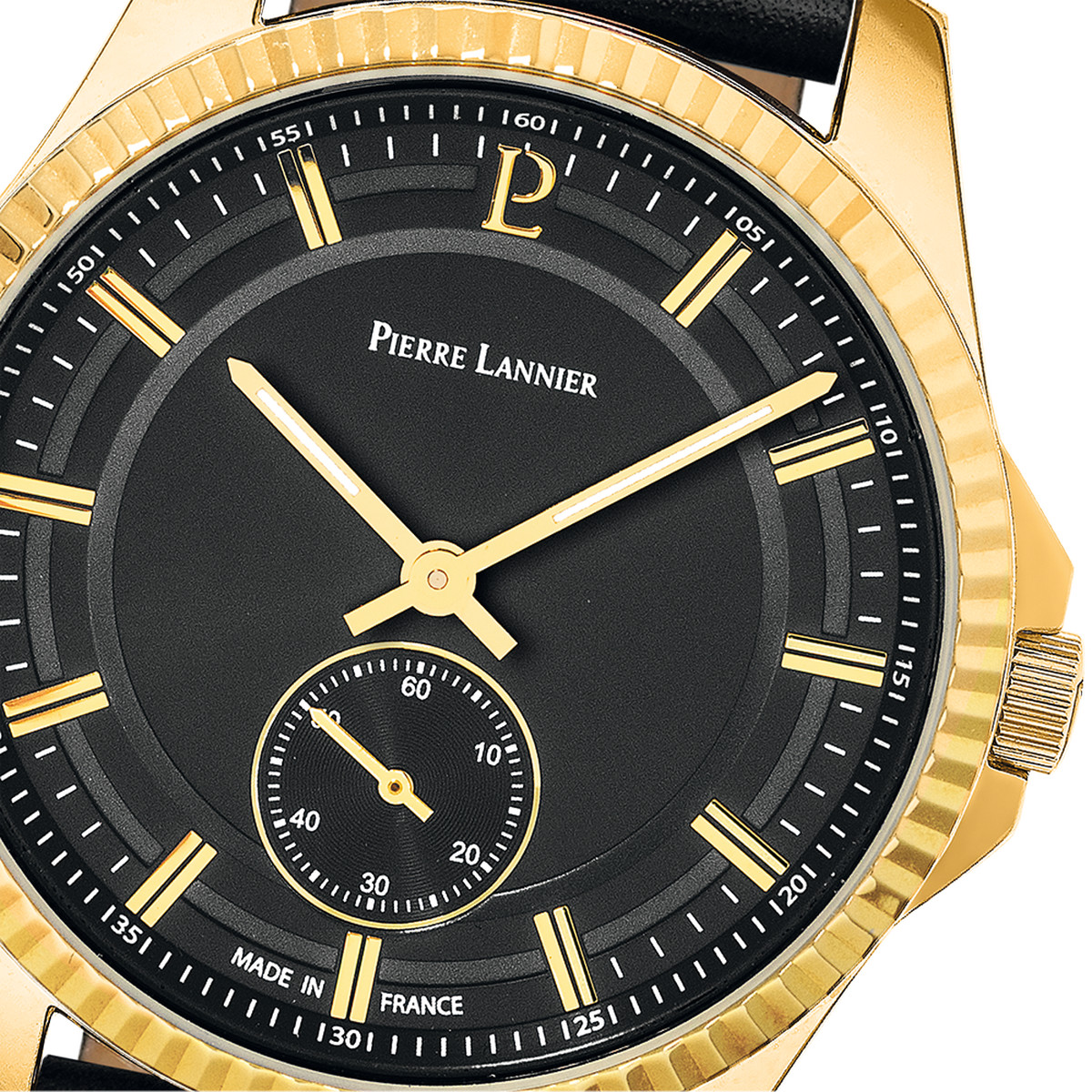 Montre PIERRE LANNIER Metropolitain homme bracelet cuir noir