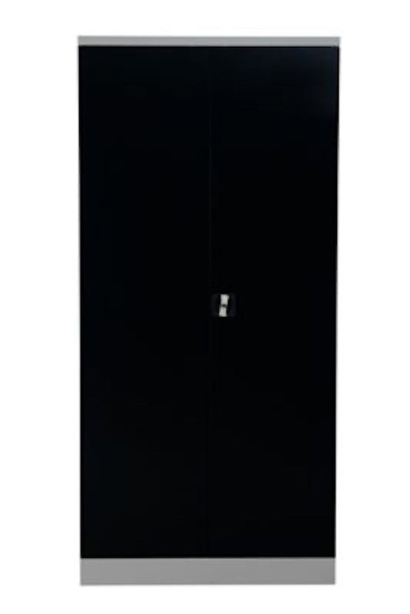 PROREGAL Stalen kast Bee 4 planken HxBxD 195 x 92 x 60 cm Gepoedercoat en versterkt plankmateriaal Grijs en zwart