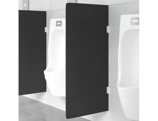 VIDAXL - Brise-vue pour urinoir mural noir 90x40 cm verre trempé