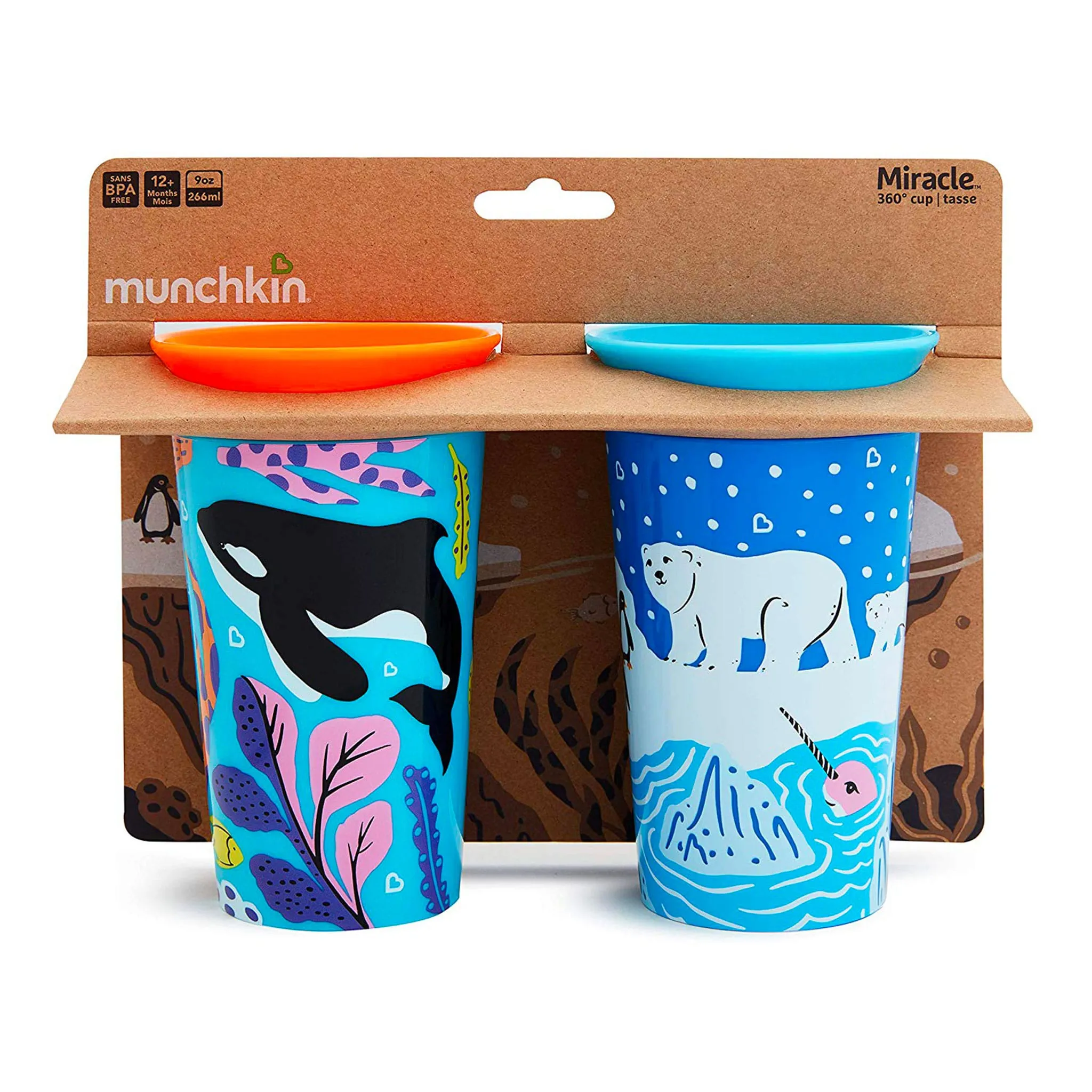 Munchkin Verre Miracle® 360° WildLove 9oz Paquet de 2