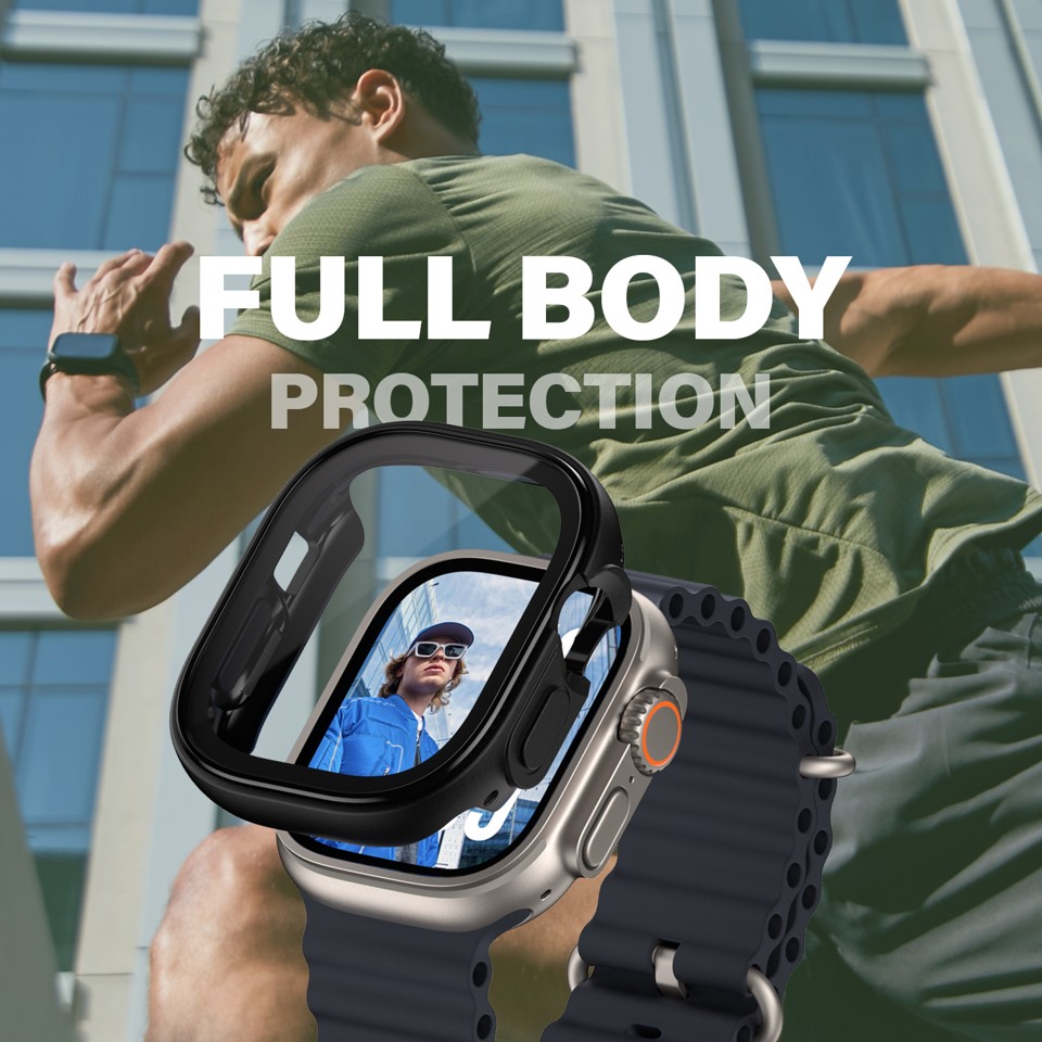PanzerGlass - Skærmbeskytter - Apple Watch Ultra 3 - FullBody - Sort