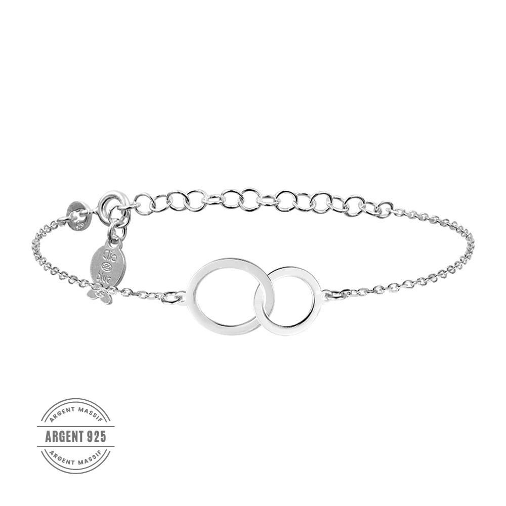 Bracelet Cercles Argenté Clio Blue Milena