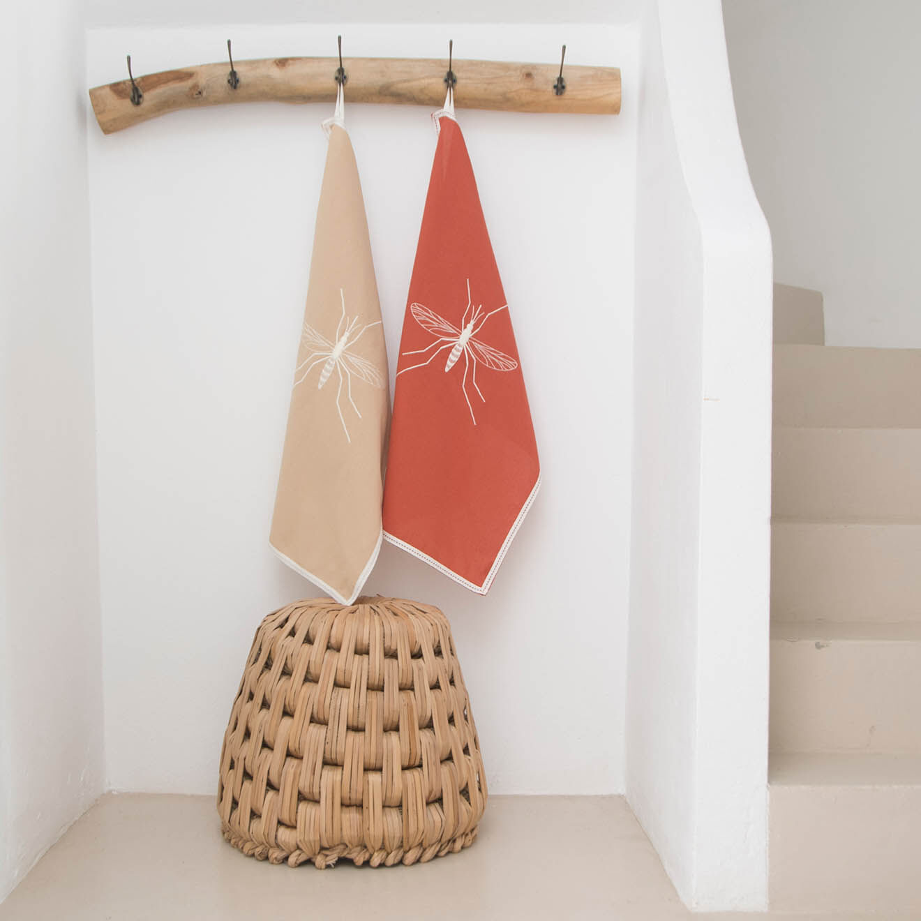 Febronie 2 Torchons en Coton Mosquito sable - 50x75 cm