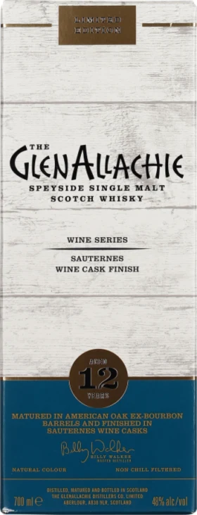 GLENALLACHIE 12 YEARS SAUTERNES WINE FINISH 70CL
