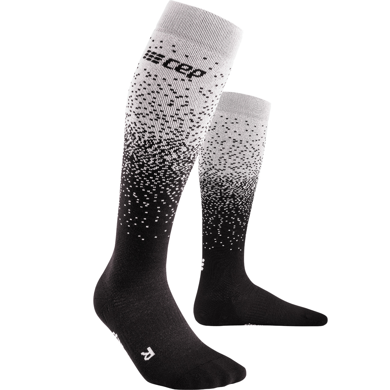 CEP Damen Skisocken SNOWFALL COMPRESSION black/offwhite | Skisocken | Skibekleidung | Damen | XSPO-Fashion