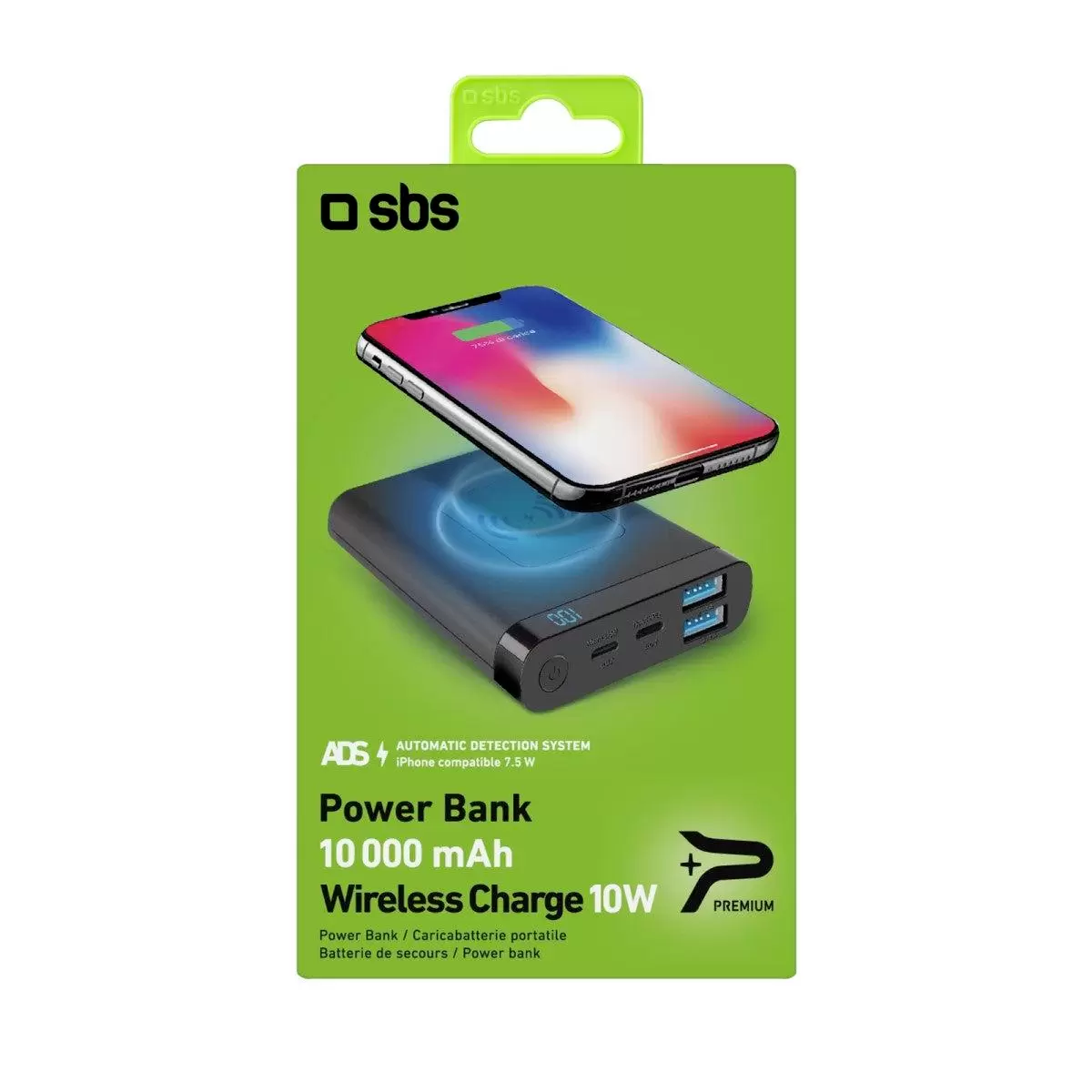Powerbank SBS Kabellose Powerbank mit 10
