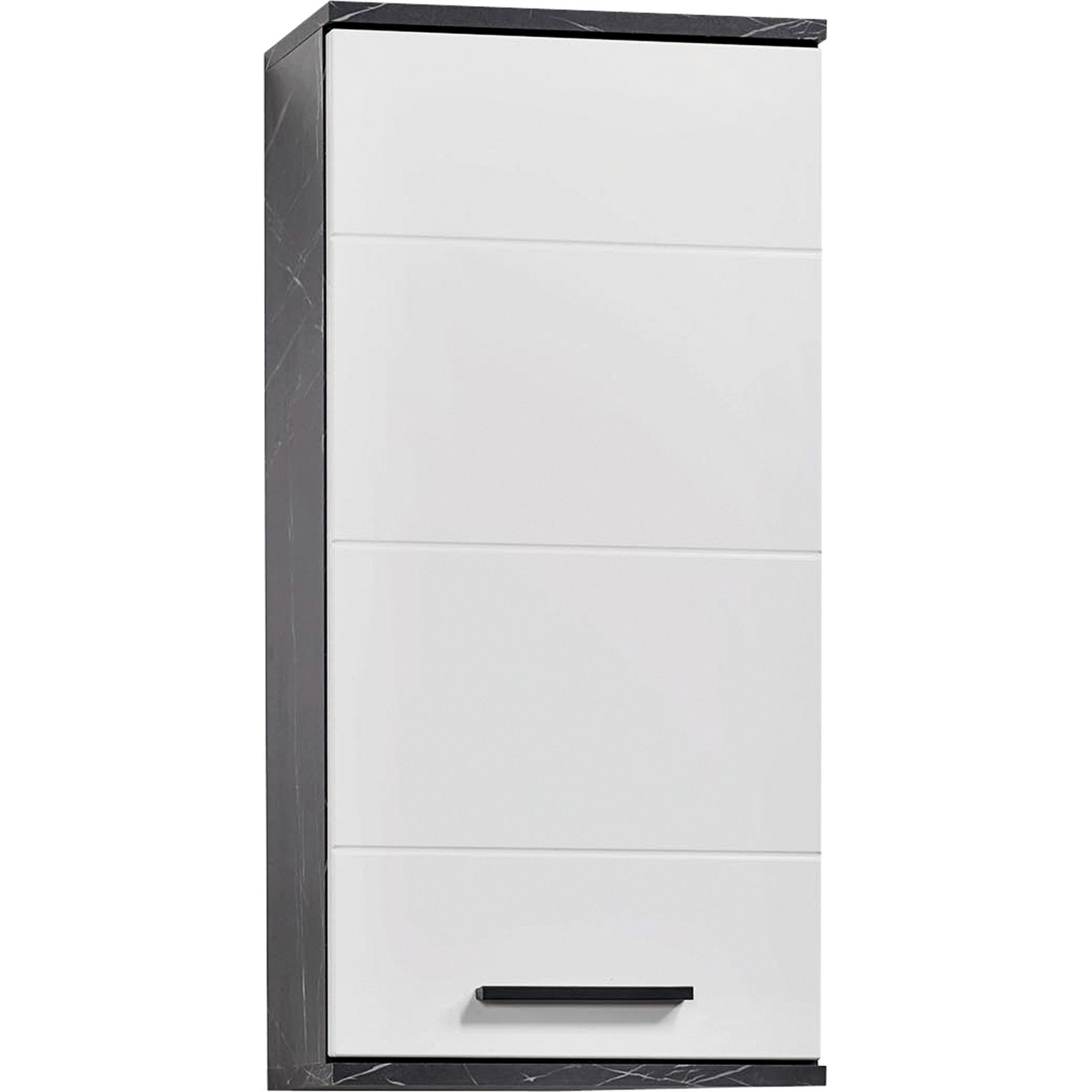 Badhängeschrank Bergen Marmor-Optik schwarz-weiss 35 x 74 x 22 cm