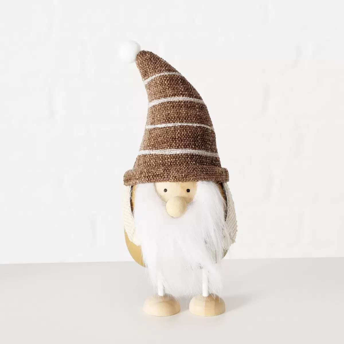 Weihnachtsmann Wichtel Lutti beige,weiss