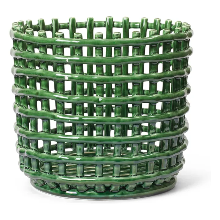 Ferm Living Panier Ceramic | Vert émeraude