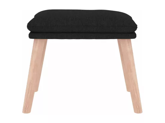 Repose-pied Noir 45x29,5x35 cm Tissu