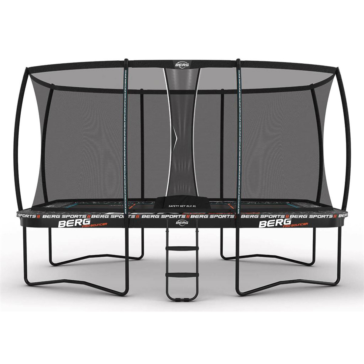 Bergtoys Berg Pro Bouncer Trampolin Regular Schwarz 500 cm, Sicherheitsnetz Deluxe XL