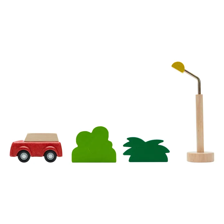 Plan Toys Circuit automobile et ses accessoires en bois
