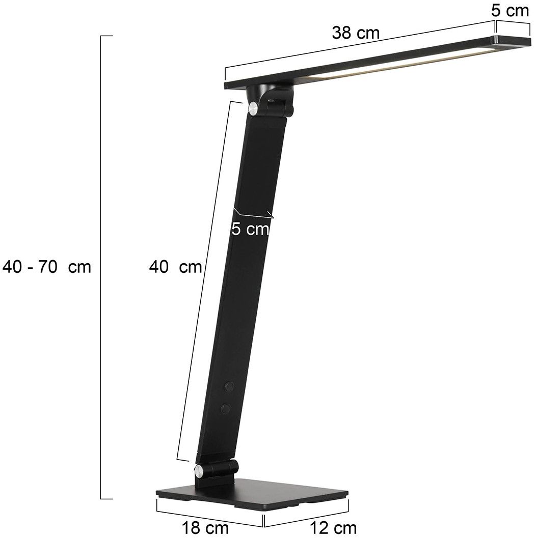 Tafellamp 2684ZW Serenade B38 x D12 cm