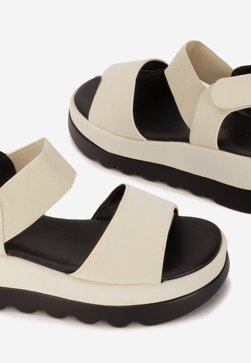 Sandales à plateforme beige Solea