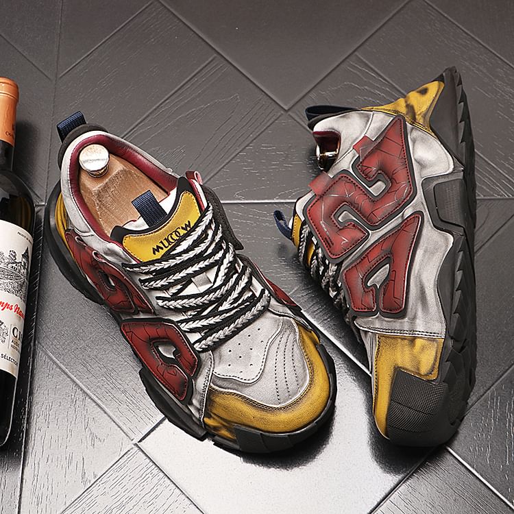Mr Ozera - Platformsneakers met letters
