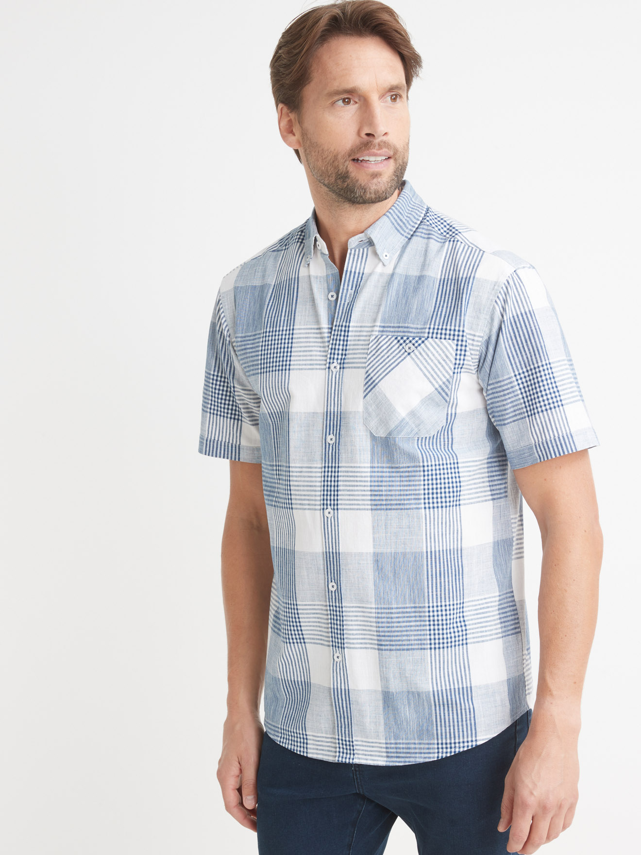 Chemise coton manches courtes