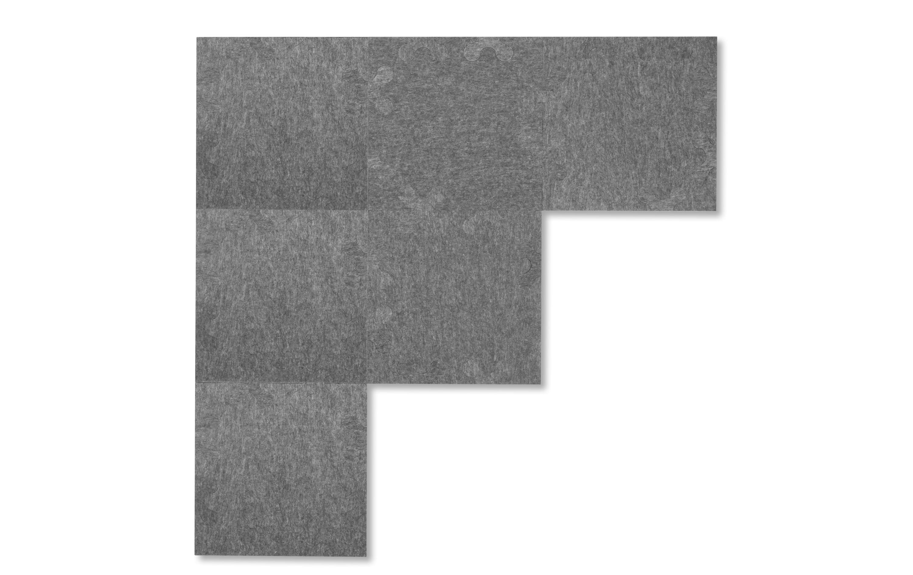 Wandfliesen Quadro 40 x 40 cm Grau, 6 PlattenAkustikplatten Quadro