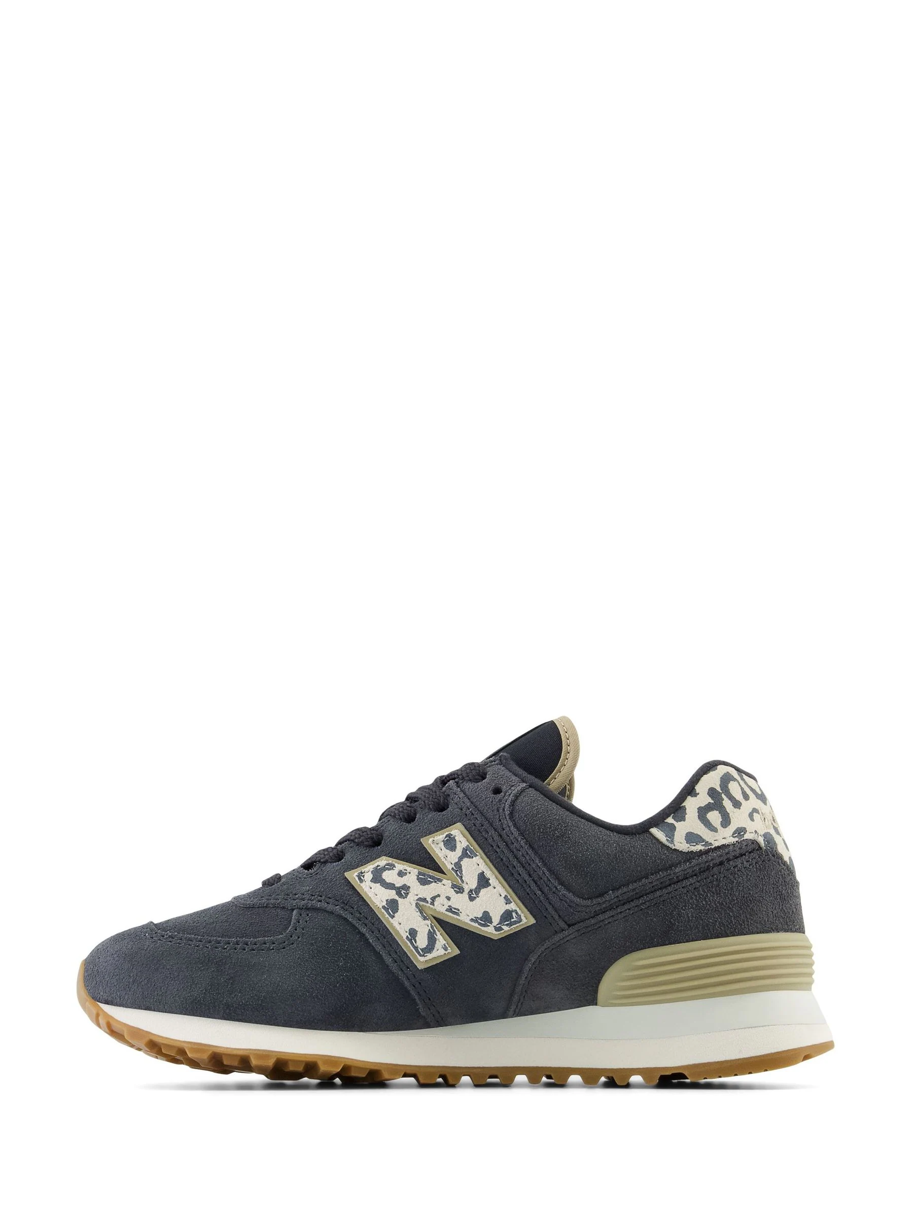 Zwart chroom - New Balance 574 damessneakers