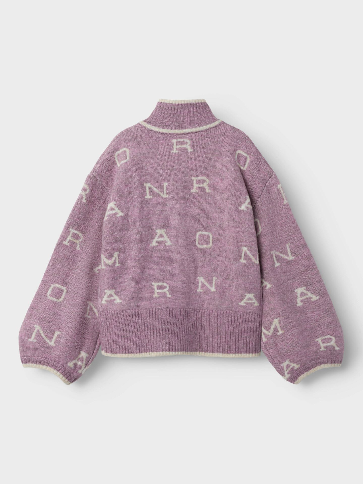 Neify Long Sleeve Oversize Knit Card Zip