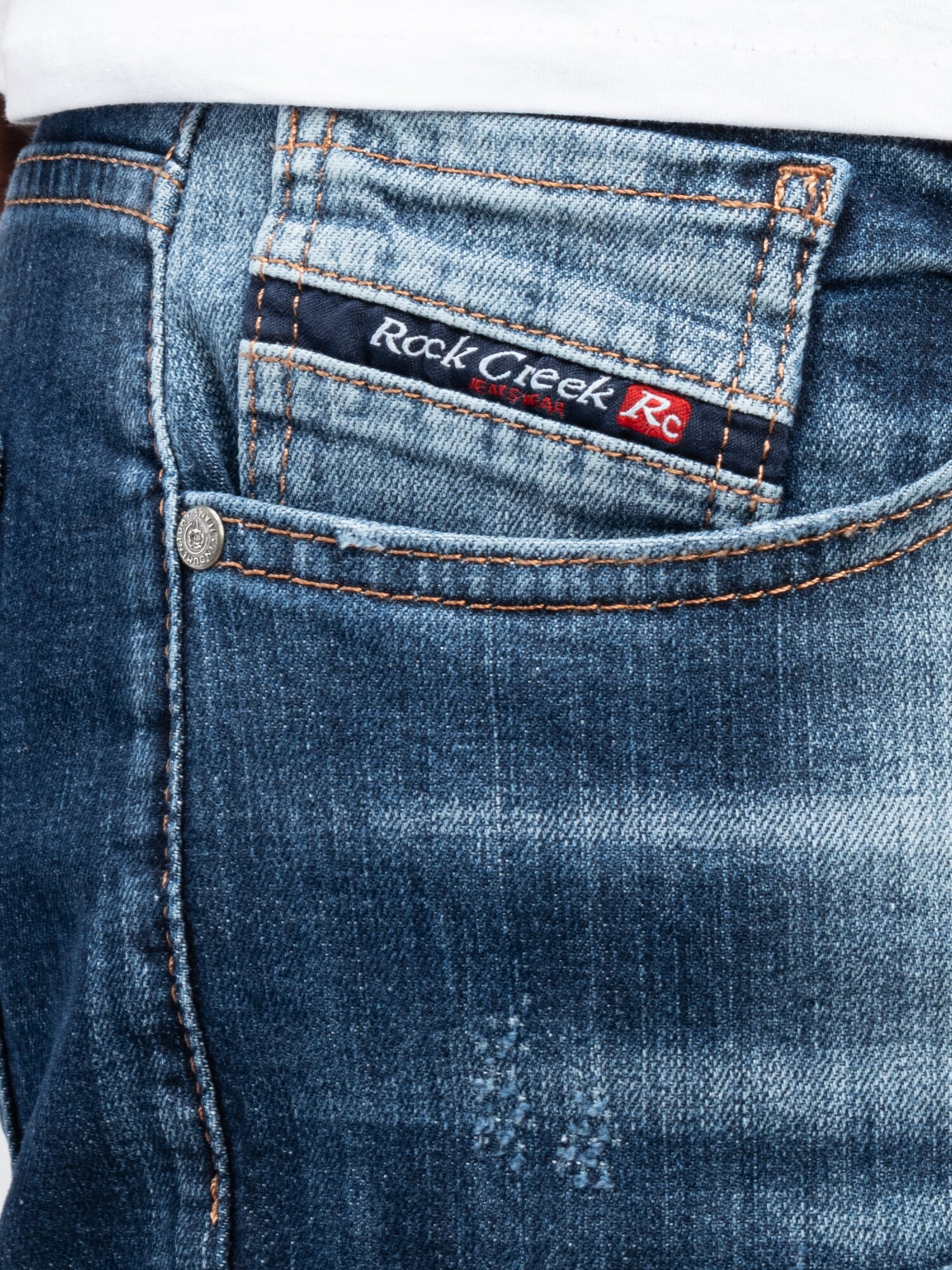 Rock Creek Jeans Regular Fit Used-Look