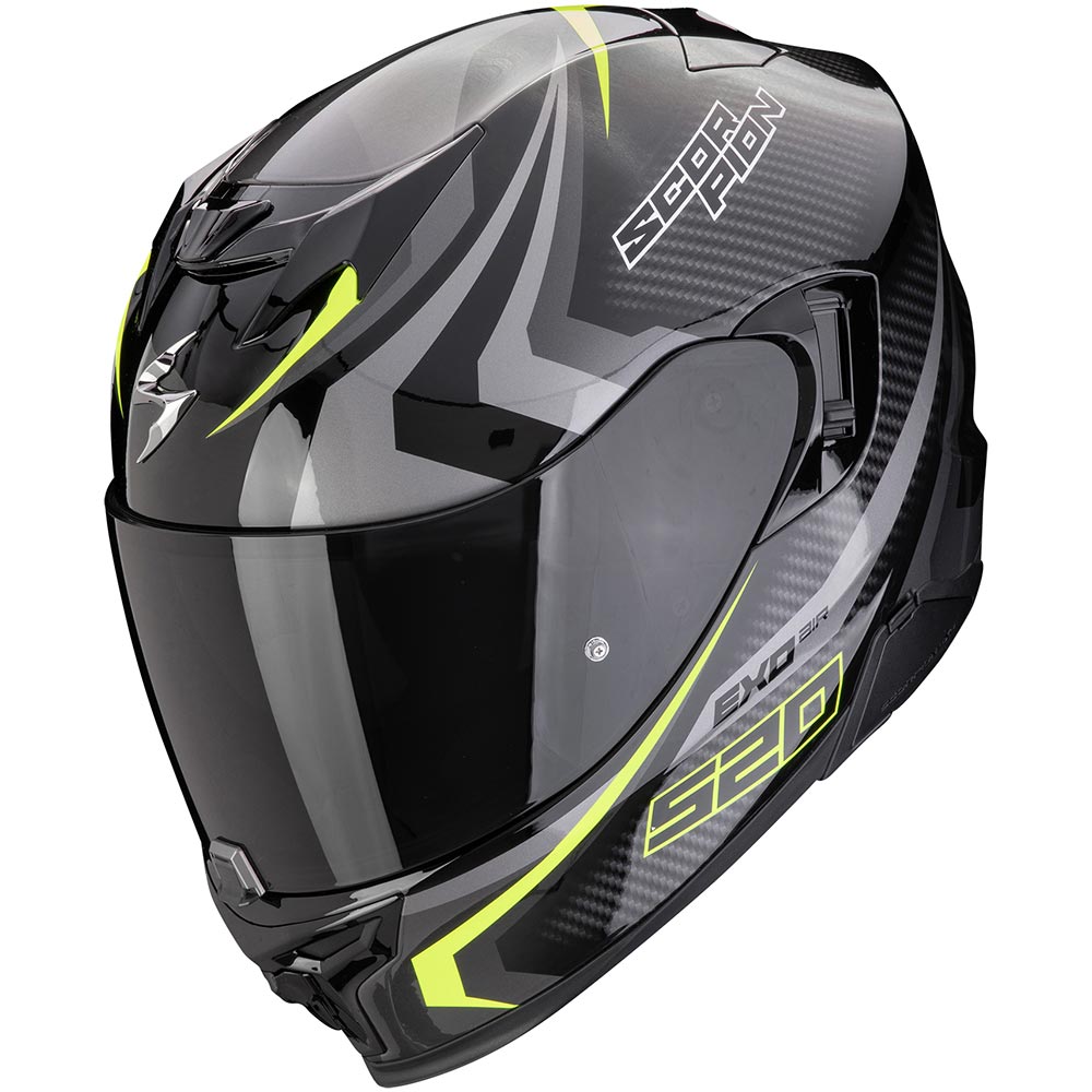 Scorpion - Casque Exo-520 Evo Air Terra Noir / Argent / Jaune fluo