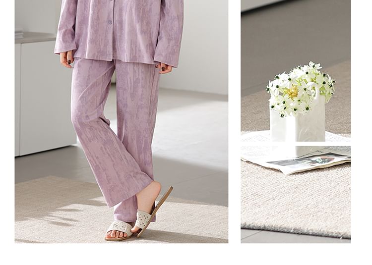 Jeony - Pyjamaset met lange mouwen en bloemenprint
