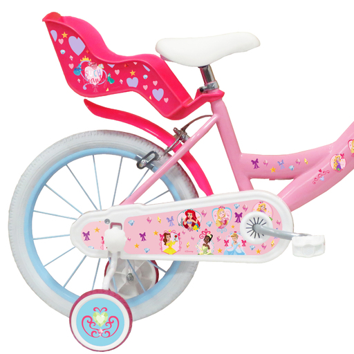 Bicicleta infantil Disney Princess de 40 cm (16 polegadas), para meninas de 5 a 7 anos.
